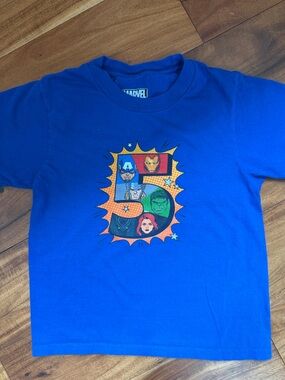 Marvel Blue Kids' Superhero Number Graphic Tee